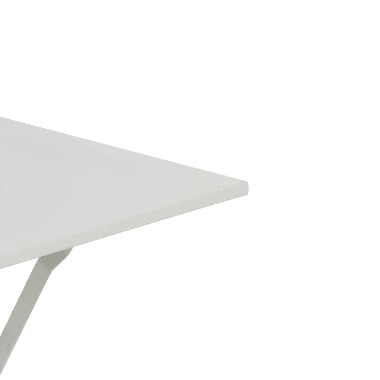 VESTIAMO CASA GIARDINO - Set giardino Bistrot tavolo 60x60 cm e 2 sedie pieghevoli in acciaio Bianco
